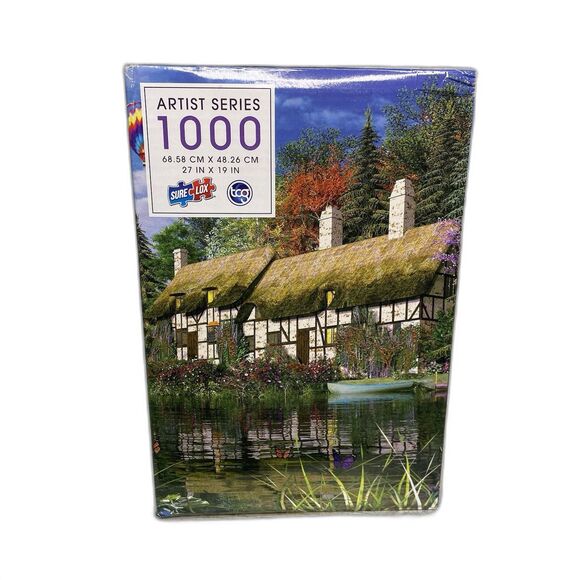 Other - Artist Series 1000 Piece Jigsaw Puzzle 27” X 19” Hobby SureLox TCG Manor Cottage
